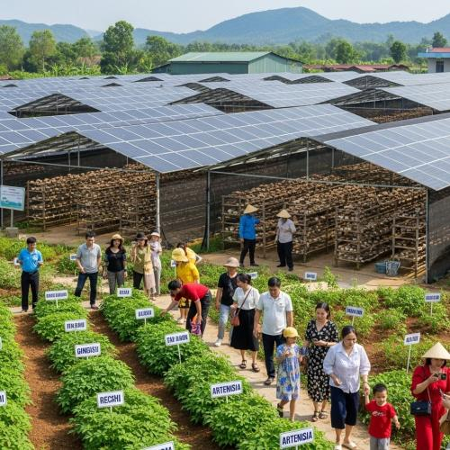 Tham Quan Mô Hình Doanh Nông: Trang Trại Dược Liệu – Nấm – Điện Mặt Trời Tại Gia Lai