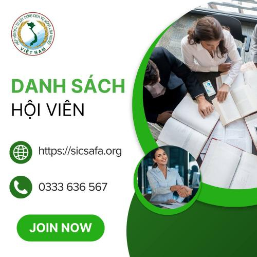 Danh Sách Hội Viên Hiệp Hội Đầu Tư Xây Dựng - Dịch Vụ Nông Lâm Nghiệp Việt Nam