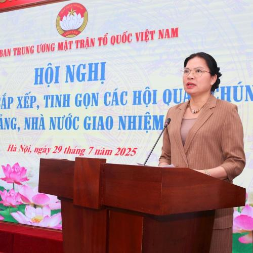 Mặt Trận Tổ Quốc Việt Nam Trình Bộ Chính Trị Phương Án Tinh Gọn 30 Hội Quần Chúng Trước Ngày 31/8